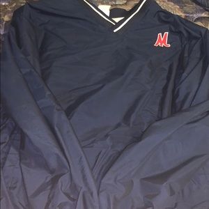 M logo varsity pullover